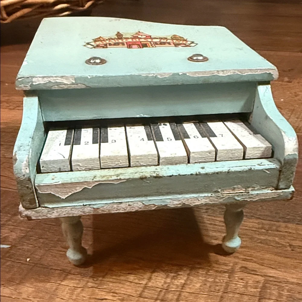 vintage 1950s Grantcrest wooden toy baby grand piano
